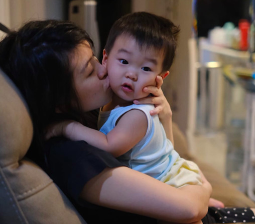 Get some rest: Felicia Sonya Novita Martono notes that giving her son the right medicine is important, because if the child is unable to sleep well, the mother will also get tired. (Courtesy of Felicia Sonya Novita Martono)