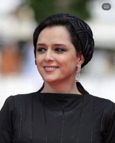 Standing solid: Iranian actor Taraneh Alidoosti appears at the red-carpet event for Leila’s Brothers at the 75th Cannes Film Festival, which she posted on her Instagram account on May 30, 2022. Alidoosti, known for her roles in Oscar-winning director Asghar Farhadi’s movies has vowed to stay in her homeland in support of the ongoing protest movement in Iran.