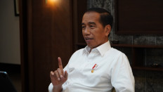 President Joko “Jokowi“ Widodo talks to The Jakarta Post's journalists during an interview at the Presidential Palace, Jakarta, on Nov. 2.