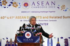 United Nations Secretary-General Antonio Guterres speaks at a press conference during the ASEAN Summit in Phnom Penh on Nov. 12, 2022.