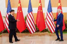US President Joe Biden meets with Chinese President Xi Jinping on the sidelines of the G20 leaders' summit in Bali, on Nov. 14, 2022.