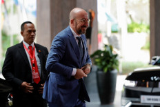 European Council President Charles Michel arrives for the G20 Leaders' Summit in Nusa Dua, Bali, on Nov. 15.