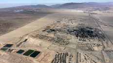 Aerial view of the Alto Norte metallurgical industrial complex in the Atacama Desert, about 30 km south of Antofagasta, Chile, on November 8, 2022.