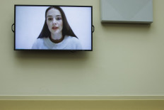 Oleksandra Matviichuk, a civil rights lawyer and head of the Center for Civil Liberties, testifies remotely before the U.S. House Foreign Affairs Subcommittee during a hearing on Capitol Hill on September 21, 2022 in Washington, DC.