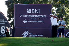Anirban Lahri plays at the 2022 Pro-AM BNI Indonesian Masters at the Jakarta Royale Golf Club in Jakarta on Tuesday. BNI is one of the primary drivers of Go Global BNI. The company has returned to publicize its international network, which currently has eight overseas outlets spread across various regions and countries.