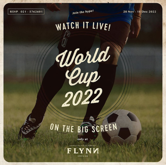 Soccer fever: Even though FLYNN Dine & Bar Jakarta is not a sports bar, it nonetheless hosts viewing parties of this year's World Cup. (Instagram/FLYNN Dine & Bar Jakarta)
