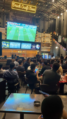 All night soccer: Sports-bar STARK Taproom stays open for its patrons to watch every match of this year's World Cup, including the matches that take place after-hours. (Courtesy of Ang)