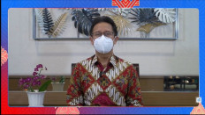 Health Minister of Indonesia Budi Gunadi Sadikin gives his keynote speech at Astra’s 65th Anniversary in Bali, Nusa Tenggara and Eastern Indonesia.