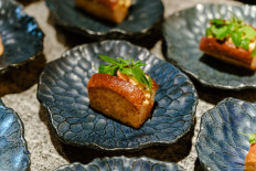 Eco-friendly appetizer: The brioche bun served in Lexus Feast on Dec. 9 shows the green initiatives Lexus is pushing for. (Courtesy of Lexus Indonesia)