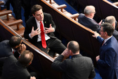US Republican Representative from Florida Matt Gaetz speaks with lawmakers as the US House of Representatives convenes for the 118th Congress at the US Capitol in Washington, DC, Jan. 3, 2023. 
Mandel NGAN / AFP