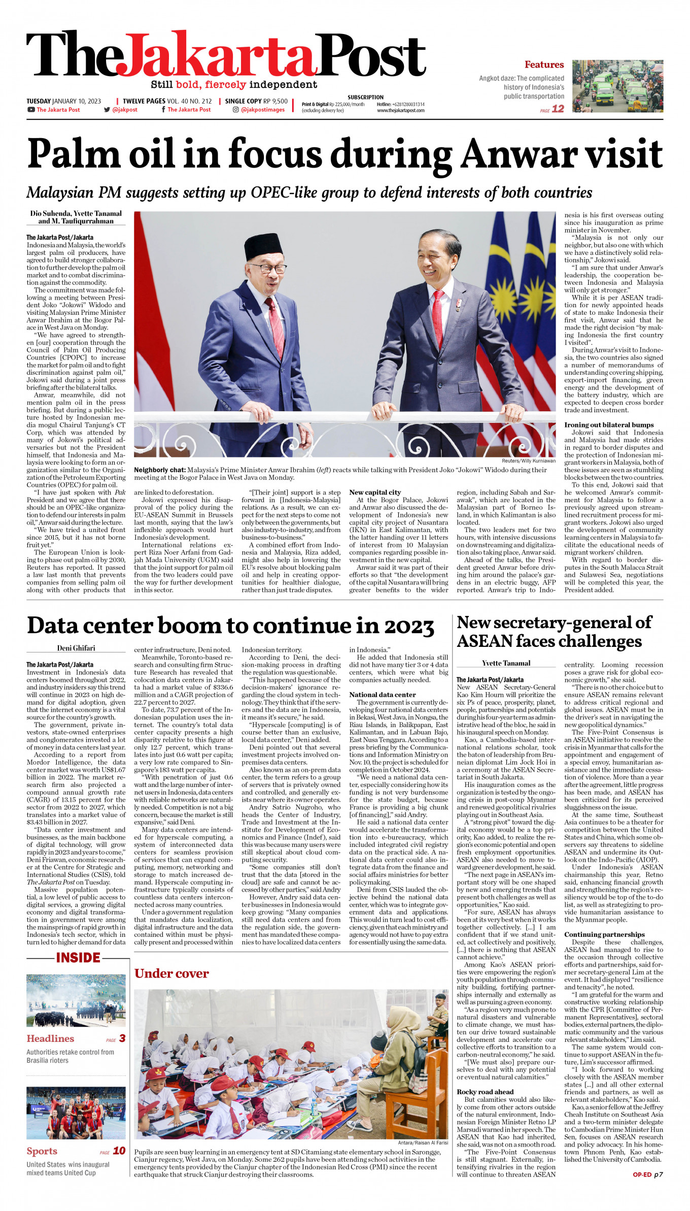 Frontpage - Tue, January 10, 2023 - The Jakarta Post