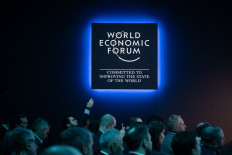 Participants are seen during a session of the World Economic Forum (WEF) annual meeting in Davos on Jan. 17, 2023.
