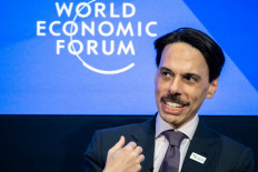 Saudi Foreign Minister Prince Faisal bin Farhan attends a session at the World Economic Forum (WEF) annual meeting in Davos on January 17, 2023. 
