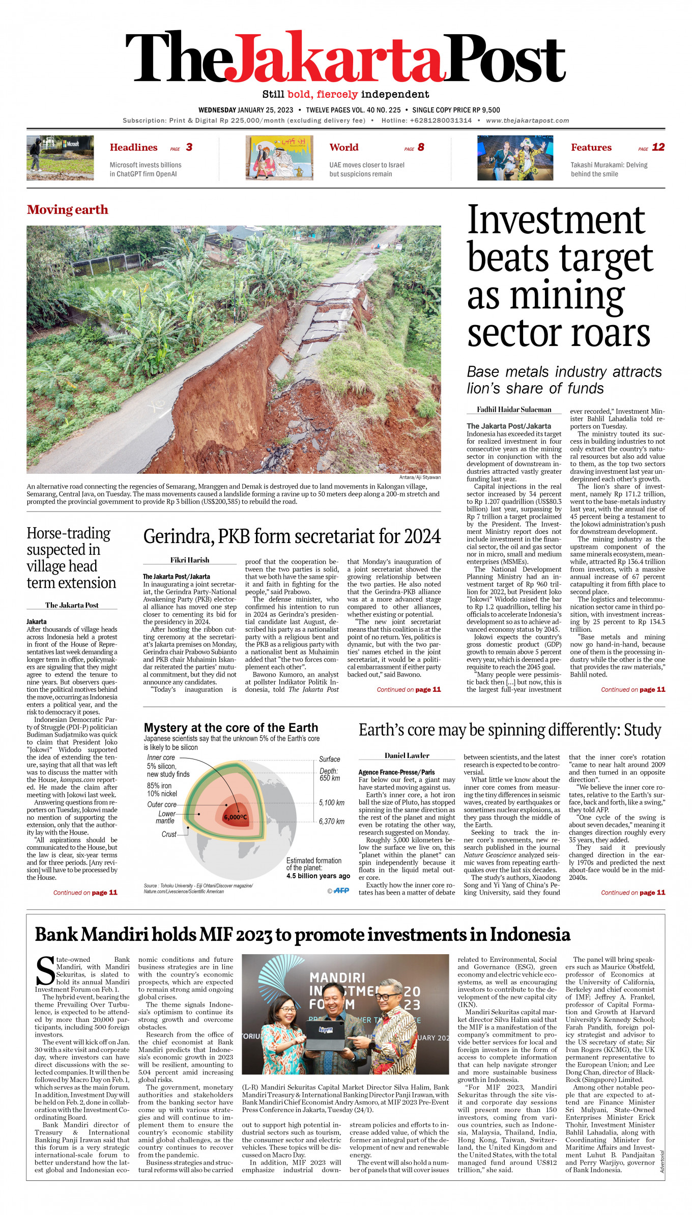 Frontpage - Wed, January 25, 2023 - The Jakarta Post