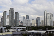A general view shows buildings in the financial district of Makati, suburban Manila, on Nov. 10, 2022.
