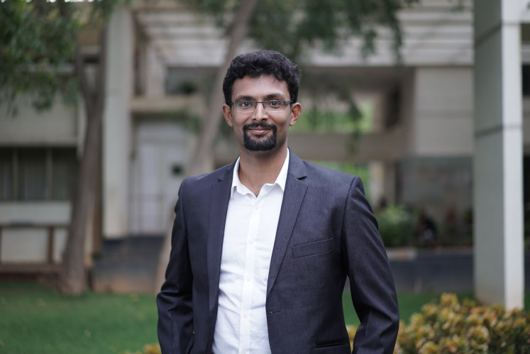 Nelson Vadassery,  co-founder and chief technology officer of ocean farming start-up Sea6 Energy  spoke to The Jakarta Post on Friday. Jan. 27, 2023. The company has aimed to turn seaweed as biofuel, which can help reduce reliance on costly imported crude oil, while helping countries to achieve their net-zero target.  