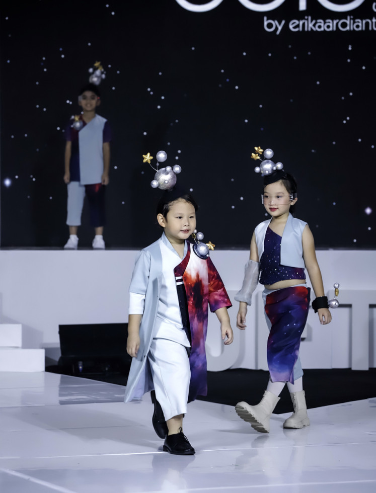 Colorful: Designer Erika Ardianto's Solar System collection presents a playfulness fitting for its young models (JP/Sylviana Hamdani)