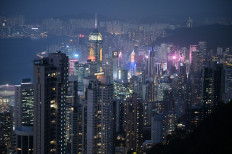 The skyline of Hong Kong, China, is pictured on Feb. 21, 2023.