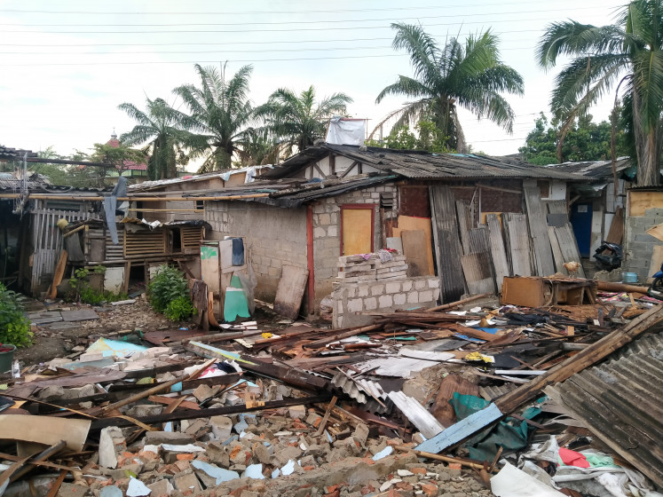 Houses in Kampung Bayam, in Tanjung Priok, North Jakarta, after demolition on Nov. 1, 2020.