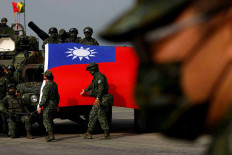 Taiwan's armed forces hold two days of routine drills to show combat readiness ahead of Lunar New Year holidays at a military base in Kaohsiung, Taiwan, Jan. 11, 2023. 