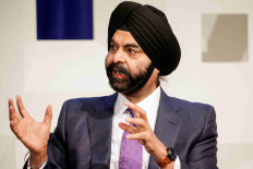 Mastercard President and CEO Ajay Banga speaks to attendees during the Department of Homeland Security's Cybersecurity Summit in Manhattan, New York, US, July 31, 2018.  