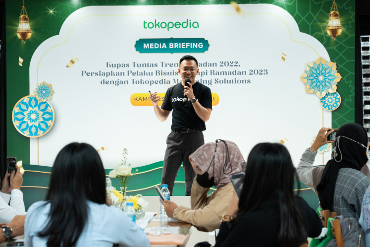 Discussion session at the Tokopedia event Kupas Tuntas  Tren Ramadan 2022 prepares businesses to face Ramadan 2023 with Tokopedia Marketing Solutions.