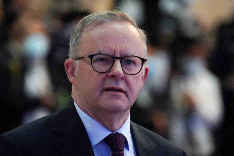 Anthony Albanese, Australia's Prime Minister, attends the 2nd ASEAN Global Dialogue during the ASEAN summit held in Phnom Penh, Cambodia November 13, 2022. REUTERS/Cindy Liu/File Photo