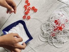 Unique: Ayu and her business partner, Natasha, provides an upcycling service and offers special custom beads embroidery to make the finished piece stand out (Courtesy of Ayu Ananto)