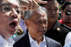 Former Malaysia Prime Minister Muhyiddin Yassin arrives to give a statement to the Malaysian Anti-Corruption Commission (MACC) in Putrajaya, Malaysia, March 9, 2023. 