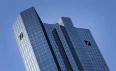 The headquarters of Deutsche Bank are pictured in Frankfurt am Main, Germany, on Feb. 7, 2023.