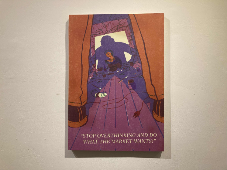 Listening to the demand: BC's works depict sometimes-harsh realities and instances in the art world (JP/Anindito Ariwandono)