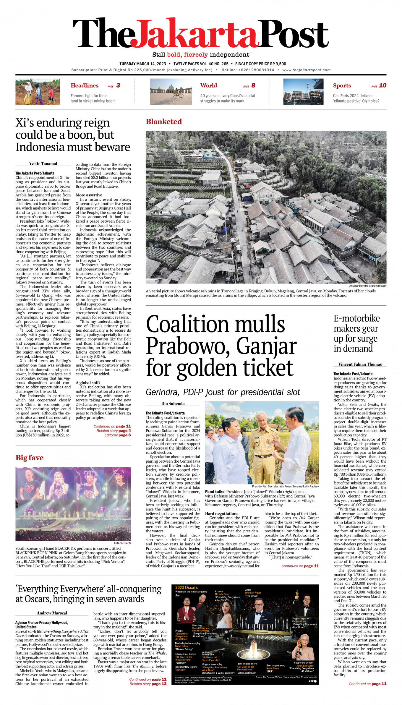 Frontpage - Tue, March 14, 2023 - The Jakarta Post