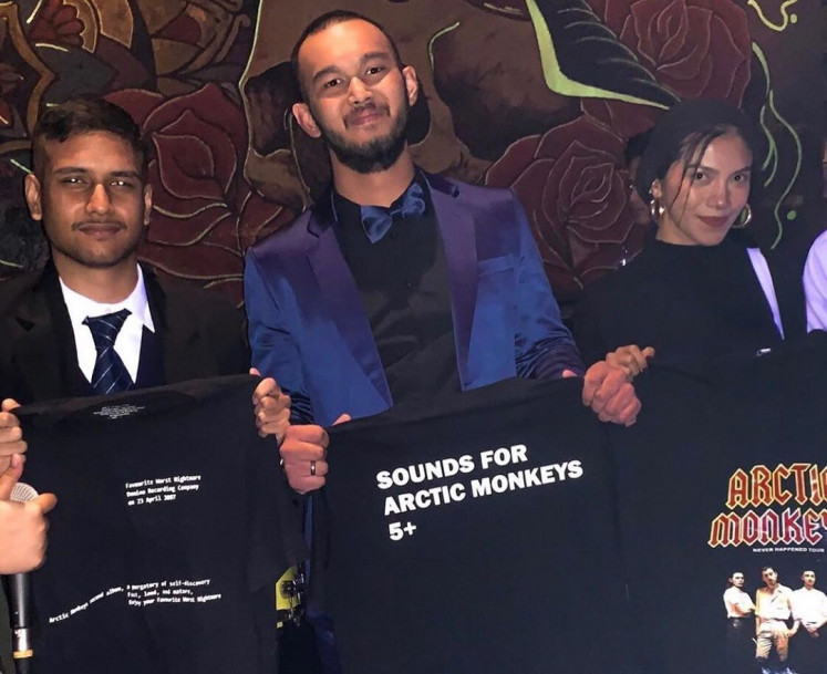 Devoted fanbase: Winners of the best dressed award from the Sounds for Arctic Monkeys event are pictured in this Instagram post on Sept. 30, 2019. (Instagram/Courtesy of Arctic Monkeys Indonesia)
