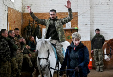 Ukraine soldiers ride out war stress with horse therapy