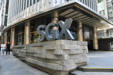 Signage of Singapore Exchange Limited (SGX) is pictured outside the company headquarters in Singapore on March 23, 2023.