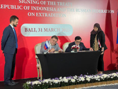 Indonesia, Russia ink extradition treaty amid tourist shenanigans