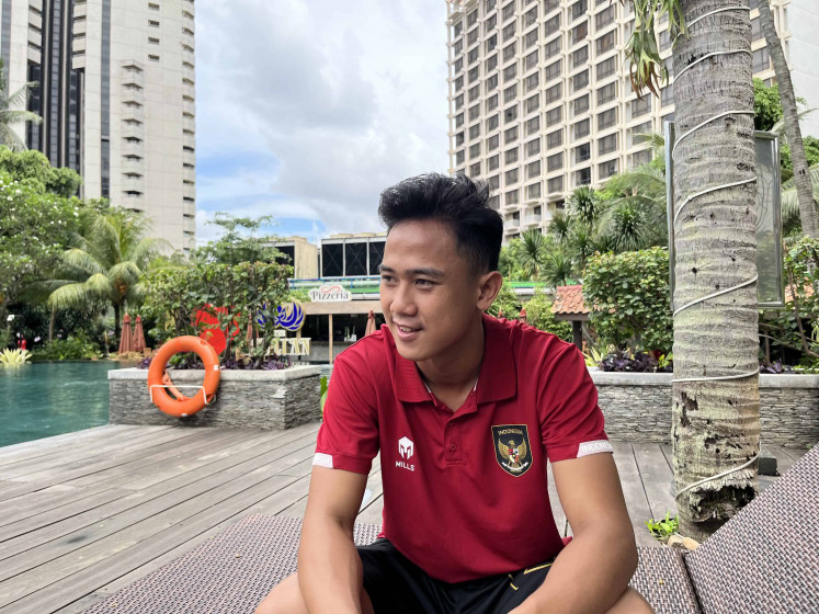 Hope for the best: Dimas Juliono Pamungkas, who plays for Bhayangkara FC and the Young Garuda team, wishes that the national team would get more opportunities in the future to compete against the best players in the world. (JP/Yohana Belinda) 
