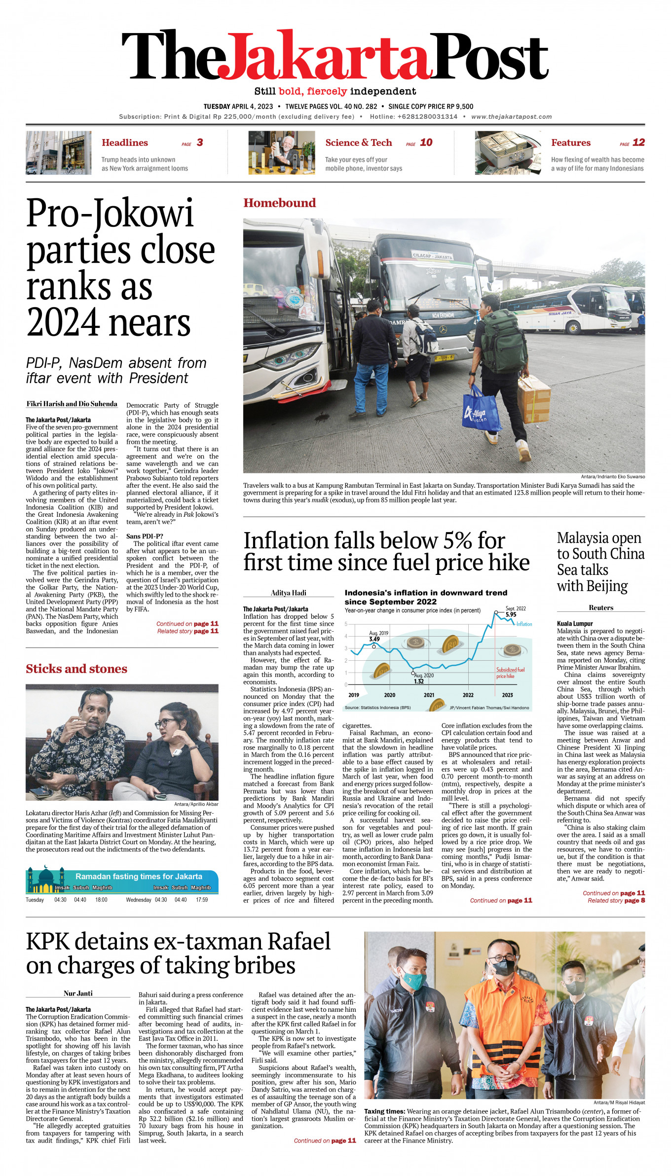 Frontpage - Tue, April 4, 2023 - The Jakarta Post