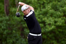 Sungjae Im of South Korea plays his shot from the second tee on March 24, 2023, day three of the World Golf Championships-Dell Technologies Match Play at Austin Country Club in Austin, Texas.