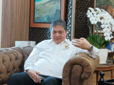 Coordinating Economic Minister Airlangga Hartarto spoke to The Jakarta Post during an exclusive interview at his office on April 6, 2023.