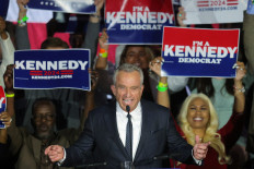 Robert F. Kennedy Jr. delivers a speech announcing his candidacy for the Democratic presidential nomination in Boston, Massachusetts, US, April 19, 2023. 