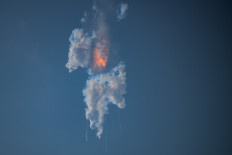 The SpaceX Starship explodes after launch for a flight test from Starbase in Boca Chica, Texas, on April 20, 2023.