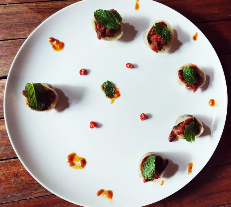 Authentic: The dish at The Tannoor are based on the Mumtaz's family's dishes as an Afghan household. Pictured is vegan aashak dumplings. (Courtesy of The Tannoor)