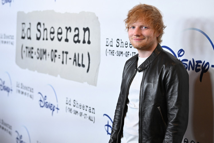 Ed Sheeran attends the Disney+ World Premiere of &ldquo;Ed Sheeran: The Sum of It All&rdquo; at The Times Center on May 2, 2023 in New York City, US.