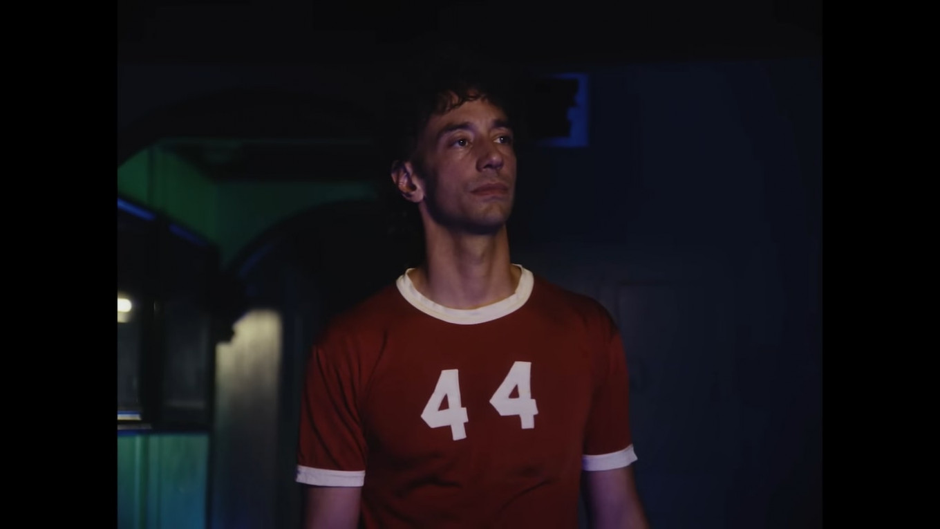 Sentimental sounds: Albert Hammond Jr appears in his music video for the single '100-99' which features rapper GoldLink and inspired by the sounds of '90s hip-hop. (YouTube/Courtesy of Albert Hammond Jr)