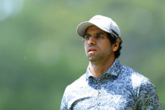 Aaron Rai of the United Kingdom looks on from the second hole during the third round of the RBC Heritage at Harbour Town Golf Links, on April 15, in Hilton Head Island, South Carolina, the United States. 
