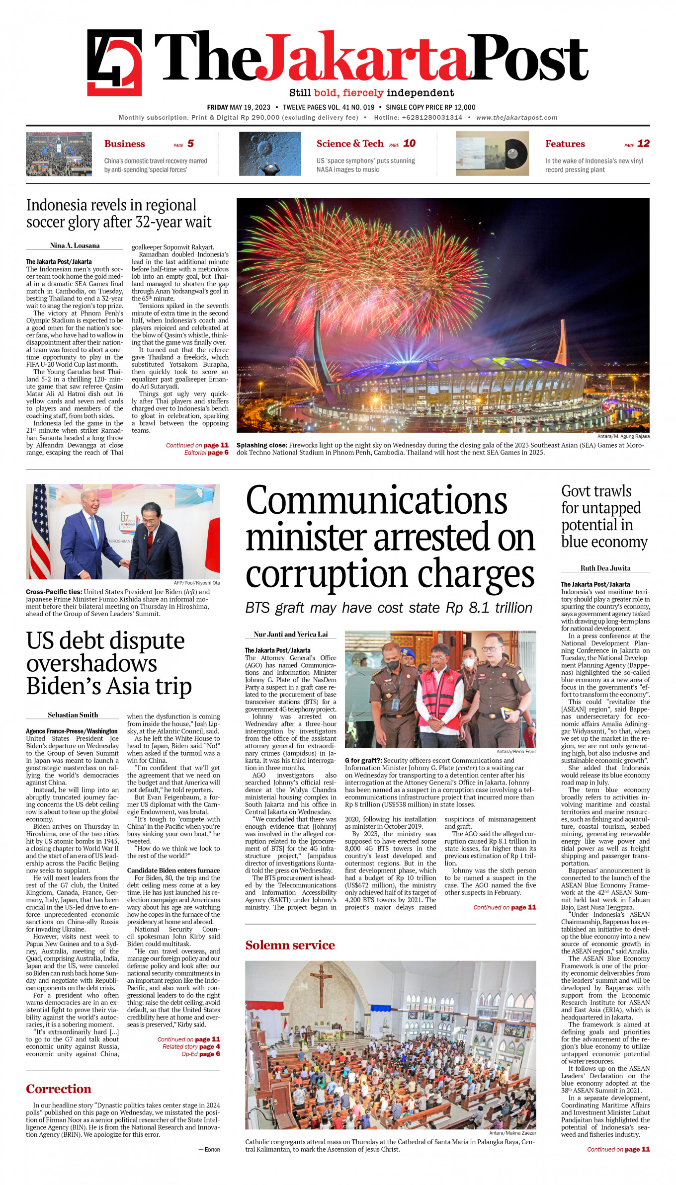 Frontpage - Fri, May 19, 2023 - The Jakarta Post