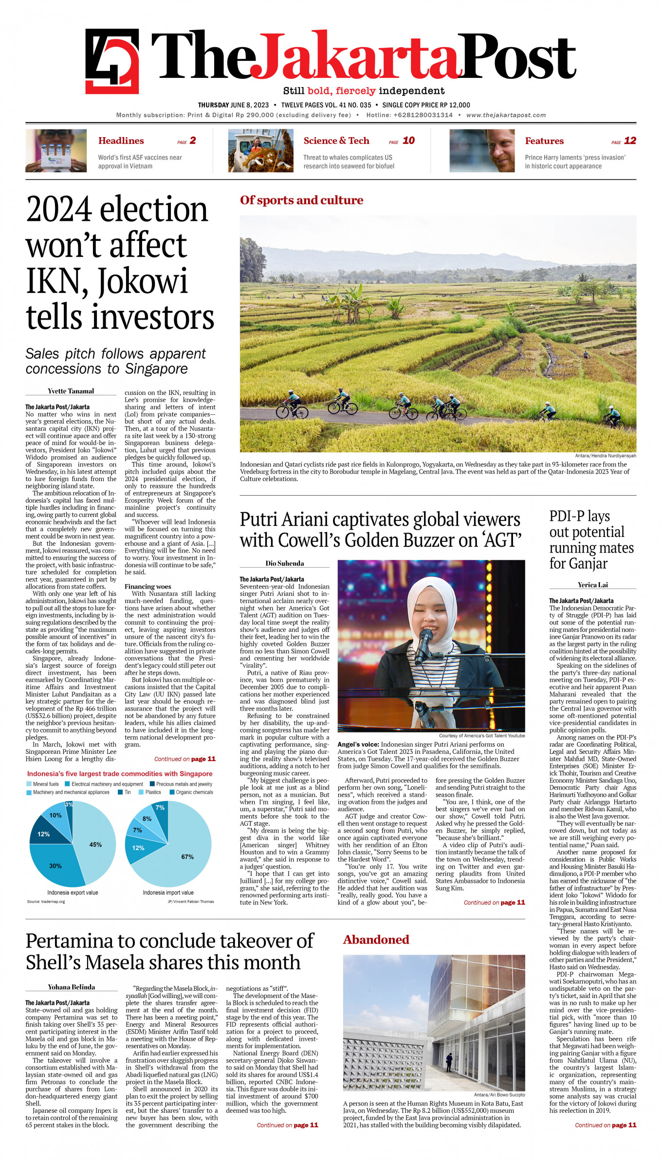 Frontpage - Thu, June 8, 2023 - The Jakarta Post