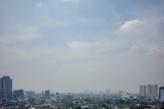 Jakarta's skyline is pictured on June 7. On June 6, the city was ranked as having the worst air quality in the world by Swiss technology company IQAir.
