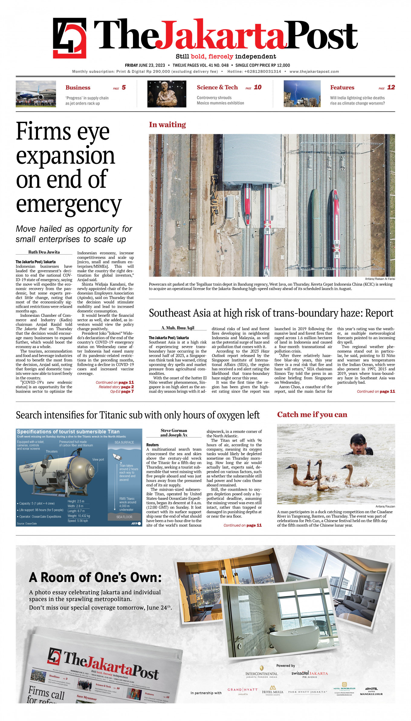 Frontpage - Fri, June 23, 2023 - The Jakarta Post